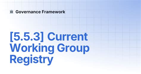 Governance Program Working Group に対する画像結果