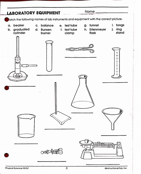 Toradh íomhá ar Science Tools Coloring Sheets