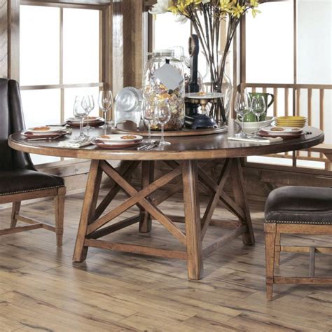 Round Farmhouse Dining Table With Leaf - JeremyPepper
