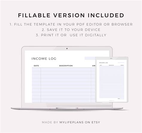Afbeeldingsresultaten voor Income Log Example