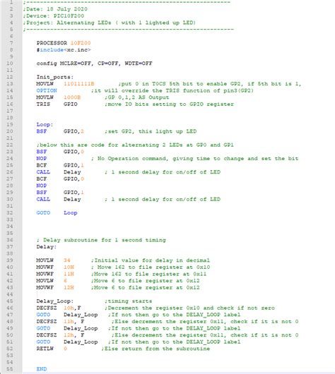 Image result for PIC10F200 Assembly Programming