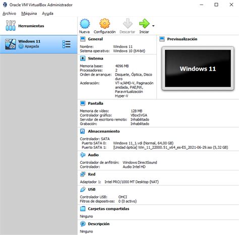Toradh íomhá ar VirtualBox Images Windows 11