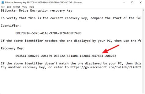 Afbeeldingsresultaten voor BitLocker Recovery Key TXT