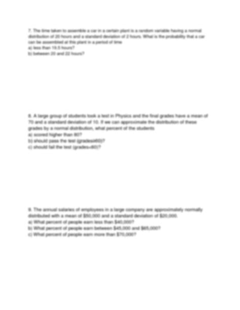 Image result for Normal Distribution Problems with Solutions