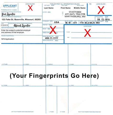 Image result for ATF Form 1 Fingerprint Examples