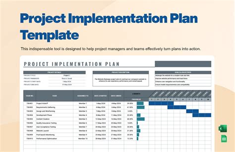 Project Implementation Plan Template Excel に対する画像結果