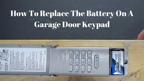 Toradh íomhá ar How to Change the Code On a Garage Door Pad