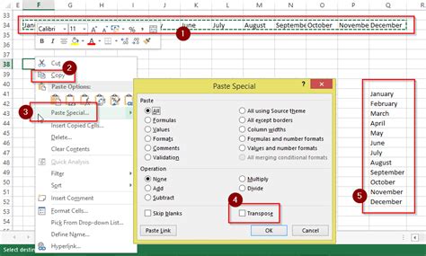Image result for How to Paste Formulas and Transpose in Excel
