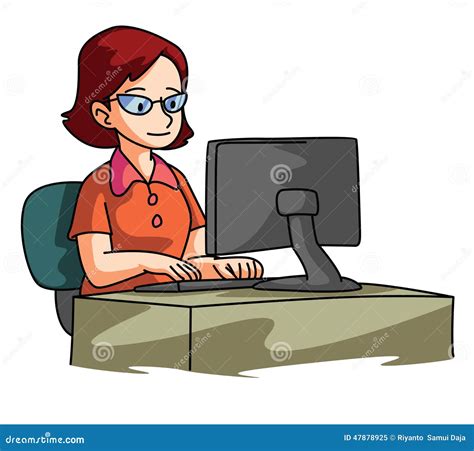 Afbeeldingsresultaten voor Computer Lady Cartoon