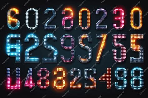 Colored Digital LED Numbers に対する画像結果