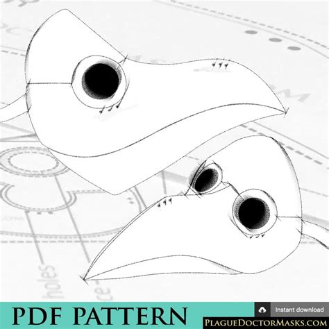 Afbeeldingsresultaten voor Plague Doctor Mask Pattern Free