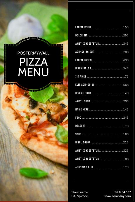 Image result for Pizza Menu Design Template