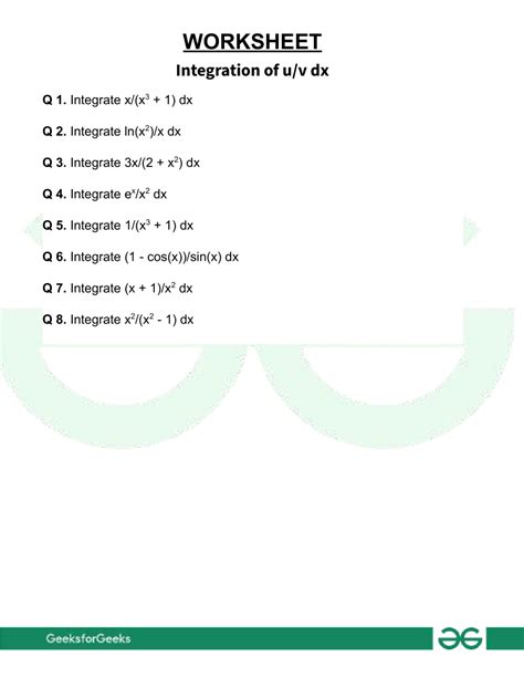 نتيجة الصورة لـ Integration Formulas for U V