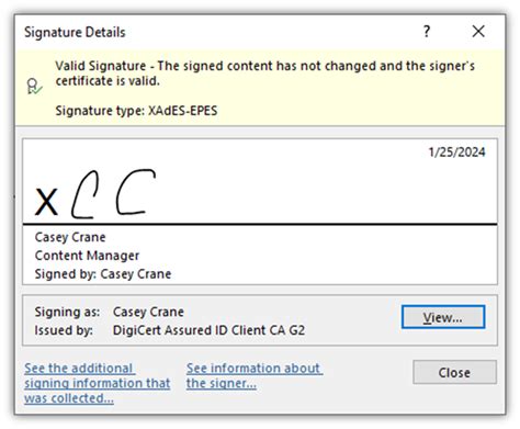 Afbeeldingsresultaten voor Valid Digital Signature