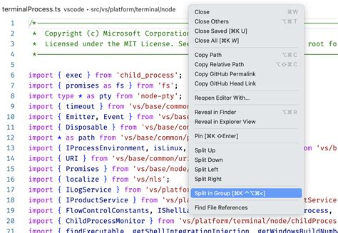 Image result for Visual Studio Code Split Lines Web
