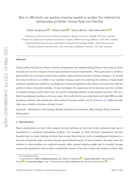 Image result for Optimization Problems in Machine Learning