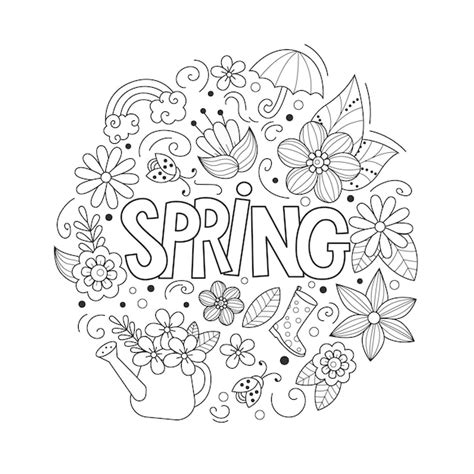 Image result for Spring-Themed Line Drawing