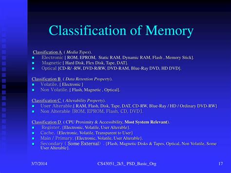 Image result for Memory Size Classification
