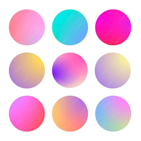 Premium Vector | Round gradient set with modern abstract backgrounds