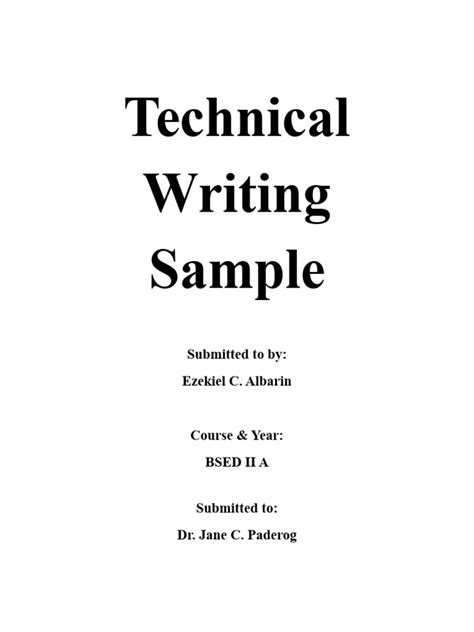Image result for What Is Structure in Technical Writing Examples