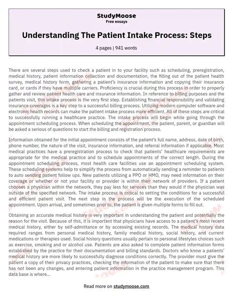 Image result for Hospital Intake Process