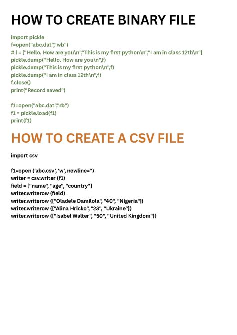 Image result for How to Create Binary File