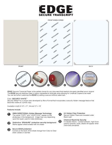 Image result for Watermarked Transcript Paper