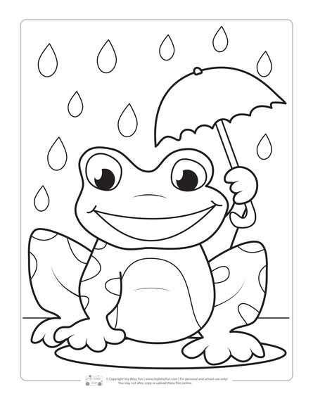 Image result for Spring Frog Coloring Page