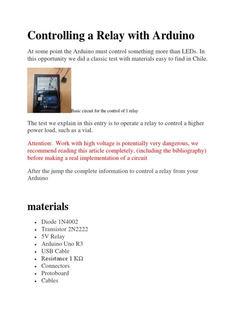 Image result for Arduino Controlling Relay