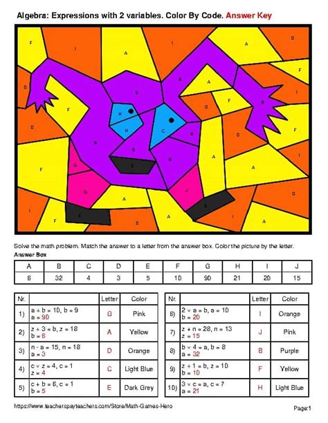 Image result for Algebra Coloring Pages