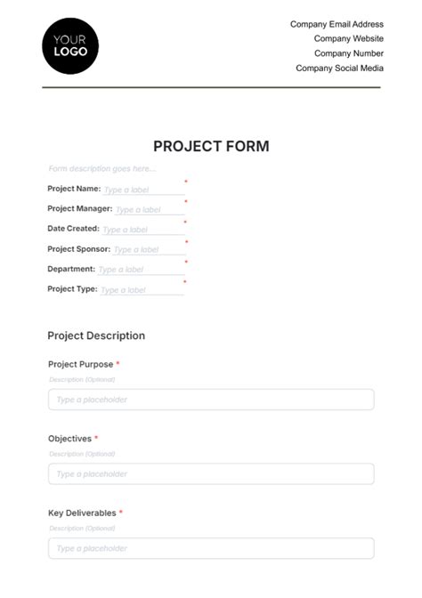 Image result for Project Application Form Template