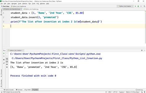 Toradh íomhá ar Inserting Elements in a Python List