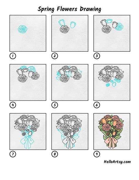 Spring Time Flowers Drawing に対する画像結果