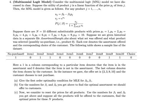 Image result for Multinomial Logit Model Equatio