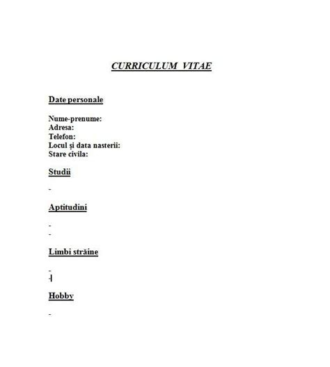 Toradh íomhá ar Descarca CV Simplu