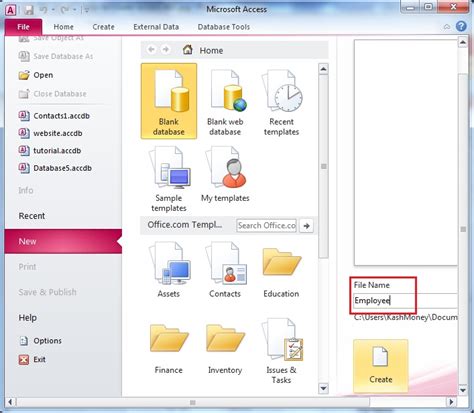 How to Create an Access Database Interface に対する画像結果
