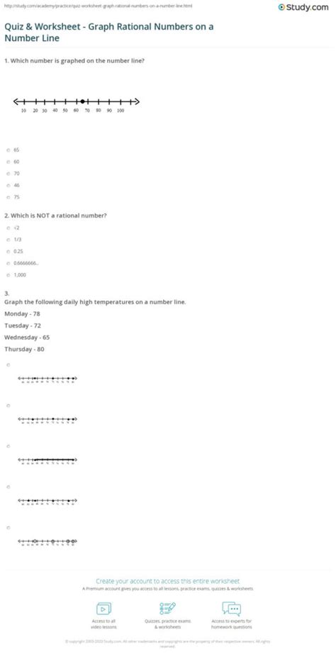 Image result for Rational Numbers On a Number Line Worksheet