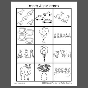 more & less cards