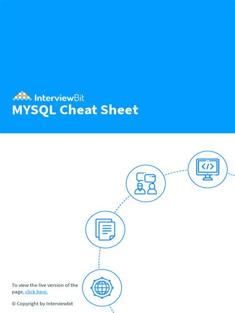 Image result for SQL Cheat Sheet MySQL