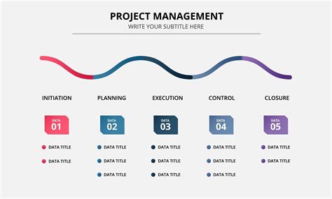 Project management infographic timeline template 1947703 Vector Art at ...