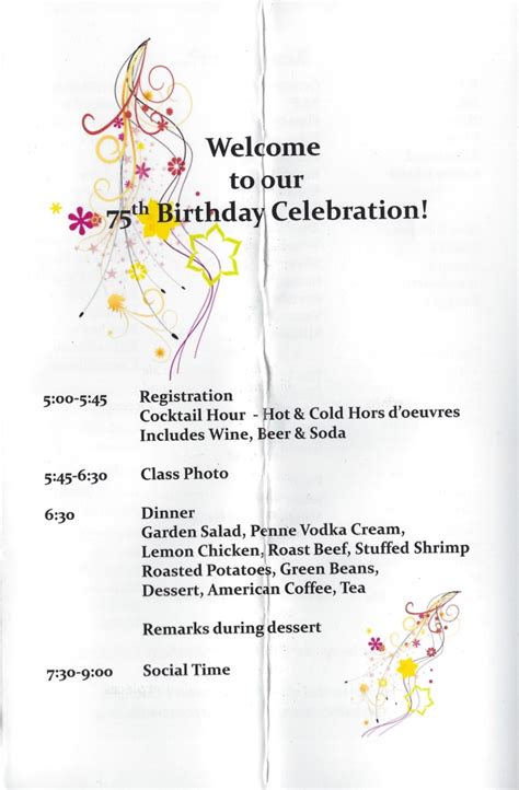 65th Birthday Party Program に対する画像結果