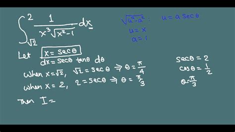 Image result for trigonometric substitution integration