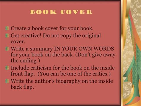 Image result for Script for Presentation of a Book Cover