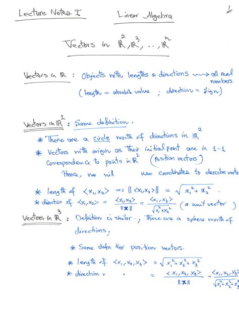 Image result for Linear Algebra Lecture Notes