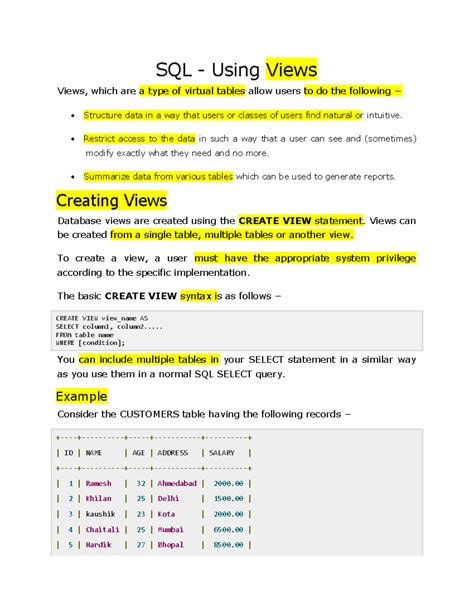 Image result for How Do You Work with SQL Views