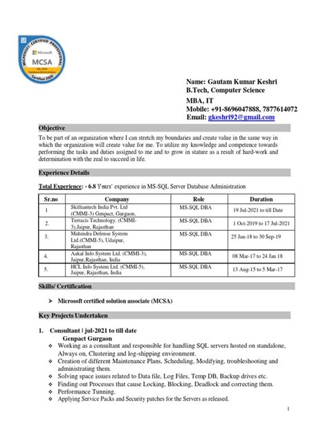 Image result for SQL BA Resume