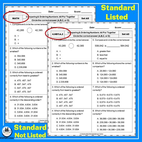 Image result for Ordering and Comparing Numbers Worksheet Grade 3 PDF
