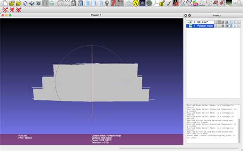 Toradh íomhá ar MeshLab Sample