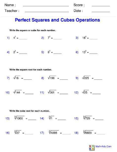 Image result for Square D Exponents Worksheets