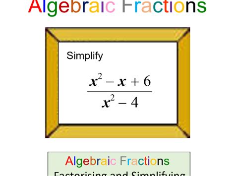 Simple Algebraic Fractions-க்கான படிம முடிவு